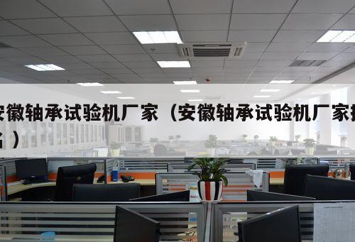 安徽軸承試驗機(jī)廠家（安徽軸承試驗機(jī)廠家排名 ）